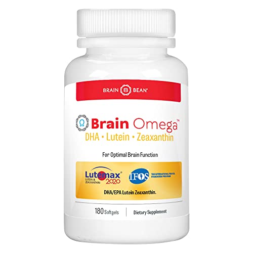 Brain Bean Brain Omega With Lutein & Zeaxanthin, Supports Heart And Eye Health, | Omega 3 Plus Lutein And Zeaxanthin Supplements 460 Mg Dha 90 Mg Epa Lutein And Zeaxanthin | 180 Softgels, 90 Servings #TOP15