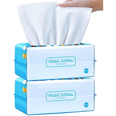 ChenTaid Disposable Wipes, Cotton Dry Wipes, 100% Cotton, Wet and Dry Cleaning Cotton, Disposable Face Wipes (200 Count) Cover