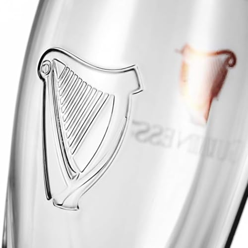 Image of Guinness Gravity Official Beer Pint Glass | Large 20oz Pints Drinking Thick Beer Glasses Beer 20 oz Glasses