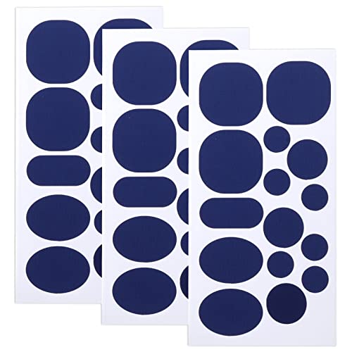 Skystuff 45 Stück Daunenjacke Flicken Nylon Reparaturband selbstklebende Reparatur Patch für Jacke Zelt Oberbekleidung Reparatur, runde und ovale Form, blau