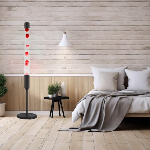 Image of Kyzfy 47.5-Inch Liquid Motion Lamp,Magma Lamp, Mood Relaxation Light,Suitable for Home Decoration, Living Room, Office, Bedroom, cafe (47.5-inch red Wax)