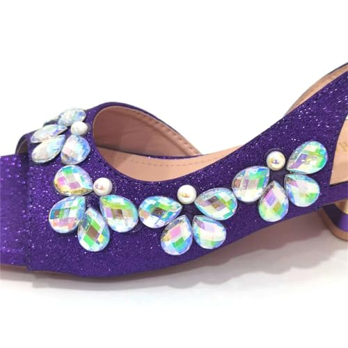 Fjnbbiot Classic Women's Hand Bag Splicing Color Matching High Heels African Wedding Party Shoe and Bag Set4