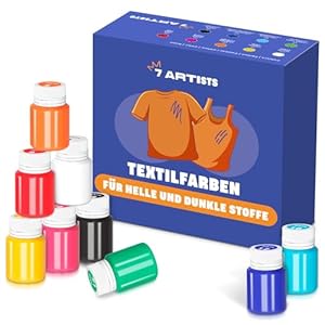 7 Artists Textilfarben Set – 9 Waschfeste Farben