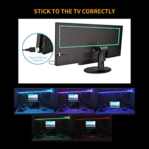 Zwbfu Capa para computador, capa de LED para computador, fita de luz RGB flexível para lâmpada de 5