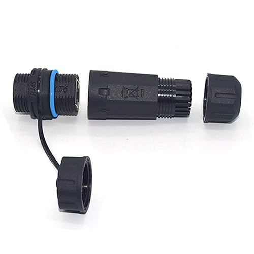 Miniatura 3 de 5 unids blindado RJ45 impermeable panel montaje conector IP68 Cat55e6 8P8C Ethernet LAN cable acoplador hembra a hembra adaptador de red al aire