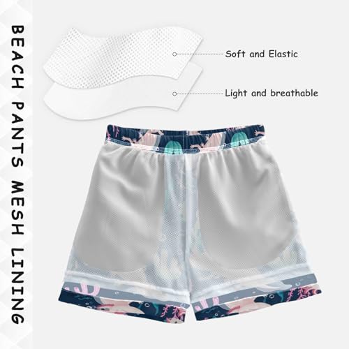 CHIFIGNO Boy Swim Trunks Toddler Boy Swimwear Toddler Bathing Suit Beach Swim Shorts Quick Dry Summer Board Shorts4