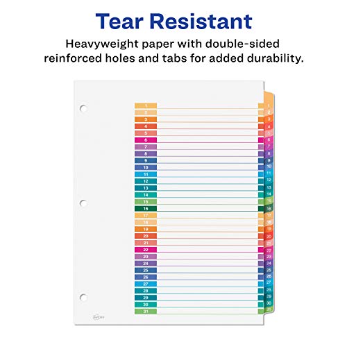 Avery-31-Tab-Dividers-for-3-Ring-Binders-Customizable-Table-of-Contents-Multicolor-Tabs-3-Sets-44129