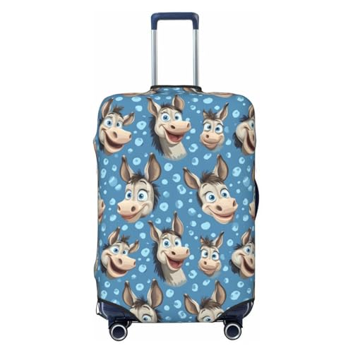 Luggage Cover Protector - Cute Horse Cartoon Print Fit 22-24 Inch Suitcase Covers for Luggage