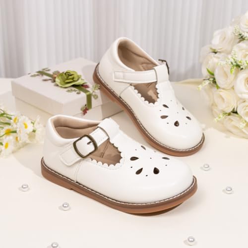 Casazoe Toddler Girls Mary Jane Dress Shoes T-Strap School Uniform Flats — 사진 6