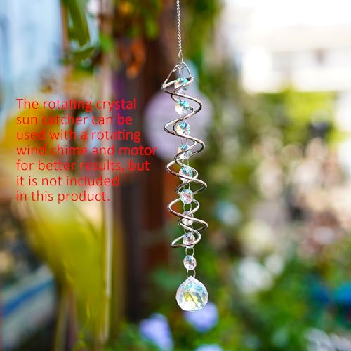 image for H&D HYALINE & DORA 20.5in Crystal Sun Catcher,Colorful Hanging Suncatc