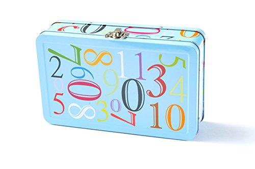 Image of DAHO Metal Storage Box with Hinge for Office, School, Home, Makeup, Arts & Crafts and Accessories (Numbers)