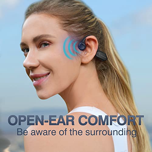 Celsussound Bone Conduction Headphones With Noise-Canceling Mic, Bluetooth Waterproof Sport Headphones, Open Ear Stereo Headphones Up To 10H Playtime, Wireless Headset For Running And Workout #TOP1