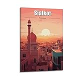 Pakistan Sialkot Vintage-Reise-Souvenir-Poster, Druck, 