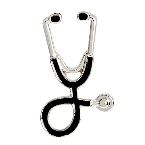 Merssavo Plata Broche Estetoscopio de Aleación de Vintage para Médico Regalo de Estudiante de Medicina