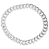 Hohopeti Collar Hip-hop Exagerado de Cadena Grande Plateada Accesorio para Noche y Club Decoración de Cuello Llamativa para Hombres y Mujeres