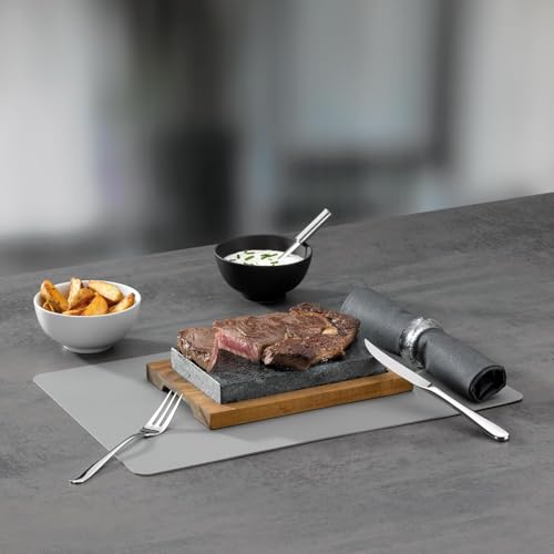 Miniatura 8 de Kela Piedra Caliente Con Bandeja Para Servir, Parrilla De Piedra, Tabla Para Filetes De Piedra Volcánica 24 X 16 X 4 Cm, Parrilla De Piedra Caliente, Country