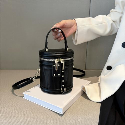 PU Leather Handbag Top Handle Cylinder Bag Crossbody Shoulder Bag for Daily Use4