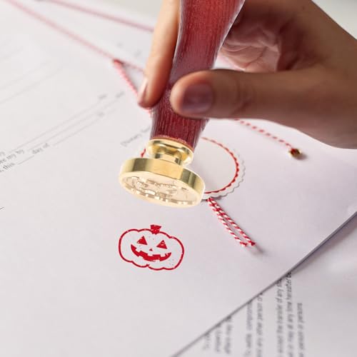 Sello de Cera de Halloween de Material de Madera y Metal 6