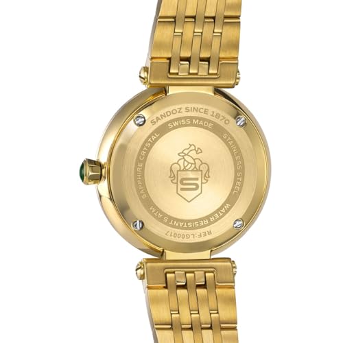 Image of Sandoz Orangerie Premium Quartz Black MOP Dial Swiss Made Watch for Women - SZWLG0001702