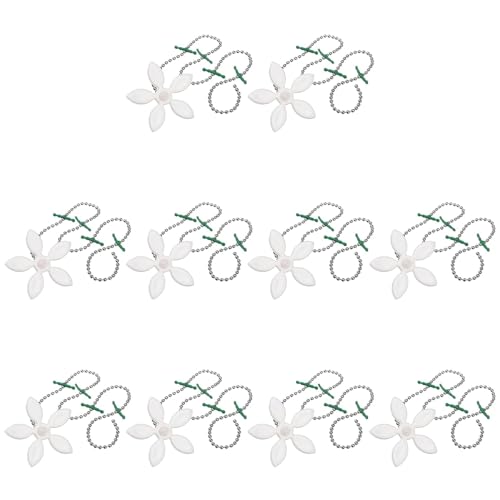 10 catene raccogli capelli a forma di fiore per lo scarico della doccia, per la rimozione dei peli, per lo scarico della vasca da bagno, protezioni per lo scarico del lavandino del bagno