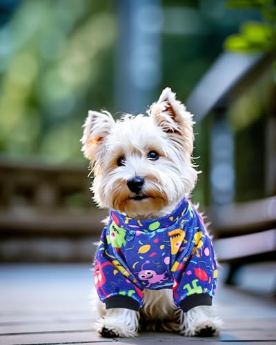 Pyjamas pour petit chien et vêtements de nuit extensibles dinosaure - 14