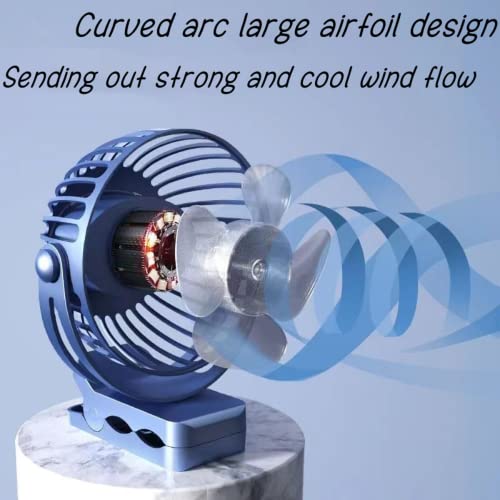 ENFILY Ventilador portátil multifuncional, ventilador portátil recarregável por USB com 3 velocidade