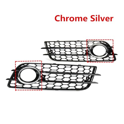2X tgop[ tHOCg v O OJo[ bV ƌ݊ Audi A4 B8 S-Line S4 2008-2012 njJO 8K0807681C 8K0807682C Ή(Chrome Silver)