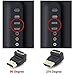 VMOJO Winkeladapter Adapter (2 Stücke) - HDMI Typ A Stecker auf Buchse - vergoldete Kontakte, 3D, 1080p, Full HD, 4K, kompatibel mit Samsung TV, LG TV, PS5, Xbox, Dell Laptop etc.
