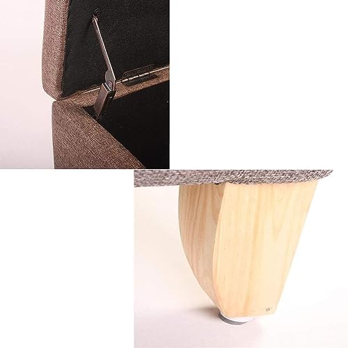Repose-pieds ottoman rembourré avec rangement et housse de protection pour fauteuil de salon - 3