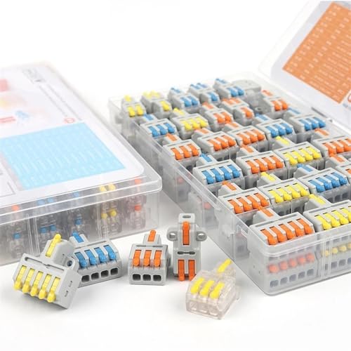 Conector conductor de cable rápido y mini divisor de empalme para cajas domésticas, 24x D1-5T