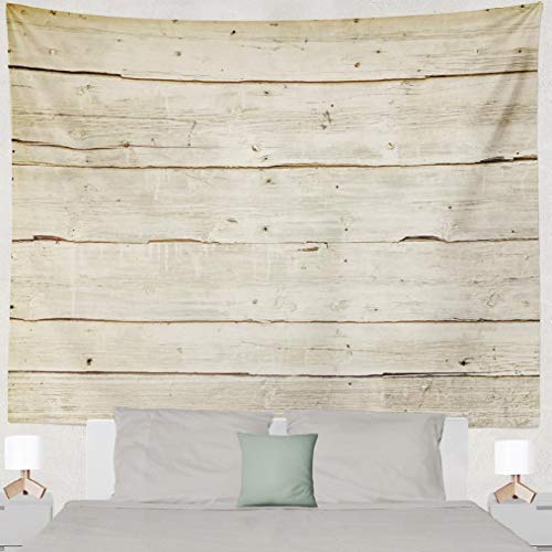 Threetothree 60X80 Inches Tapestry Wall Hanging Interior Decorative Natural Wood Board Wall Panel Horizontal Shabby Wooden Color Vintage Surface For Bedroom Living Room Tablecloth Dorm #TOP1