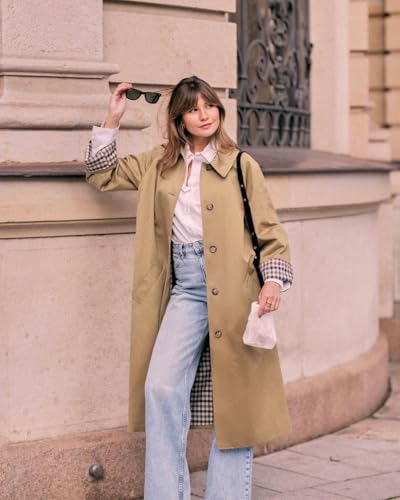 Elegant Camel Tankaneo Oversized Trench Coat for Women – Timeless Fashion Essential - Image 4