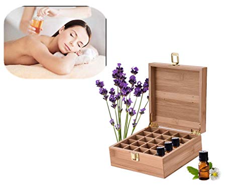 MKNZONE Hölzern Aromatherapie Ätherische Öle Aufbewahrungsständer - 25 Löcher Natural Bambus Kosmetik Anzeige Regal… – Bild 8