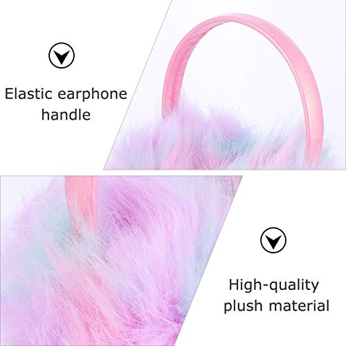 SOIMISS Protetores de ouvido coloridos para inverno aquecedores de orelhas ajustáveis requintados pa