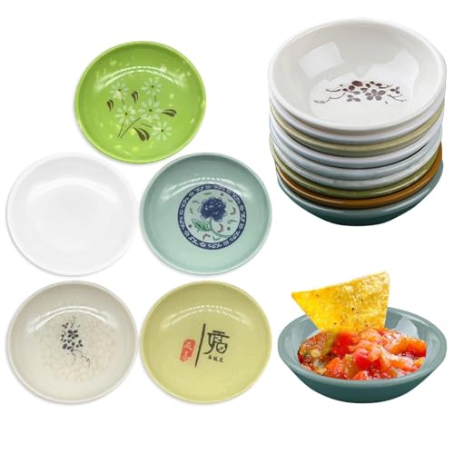 Tkxjry 15 Stück Mini Süßigkeiten Schale, Sushi Sojasauce Dip Schälchen, Soja Saucenschälchen, Snackschalen, Dipschalen, Gewürzschalen, Saucenschalen, Für Sushi, Saucen, Snack, Öl Und Soja Sauce