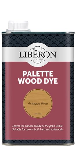 Libéron Palette Wood Dye – Water-Based Formula - Leaves Grain Visible - Hardwood & Softwood Furniture, Floors & Doors - Intermixable Colours - Antique Pine - 500ml