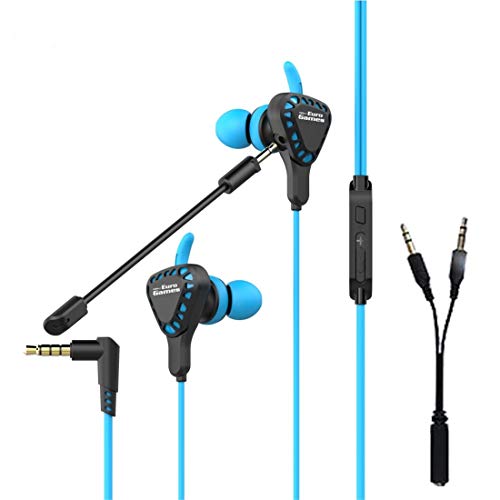 Rpm Euro Games Wired In Ear Gaming Earphones With Mic For Ps4, Xbox One, Nintendo Switch, Pc, Android And Ios Mobile Phones - (Blue)