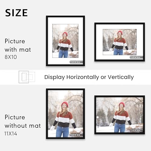 Image of Art Street Premium Photo Frame for living room, Classic Aesthetic Design Photo Frames for Photograph, Art Work, Kids Room Set of 9 (11x14 Inch, Black)
