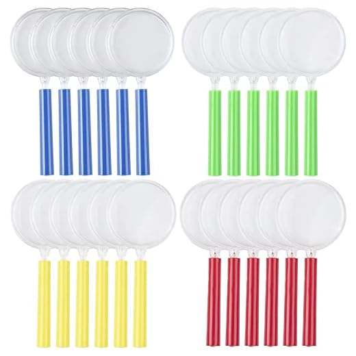 Magnifying Glasses, Children Party Favors (4.2 x 1.7 In, 4 Colors, 24-Pack)