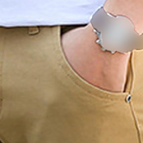 JEsilunmaMY Men's Slim Fit Straight Leg Pants Stretch Cotton Summer Casual Pants Solid Color Lounge Trousers with Pockets4