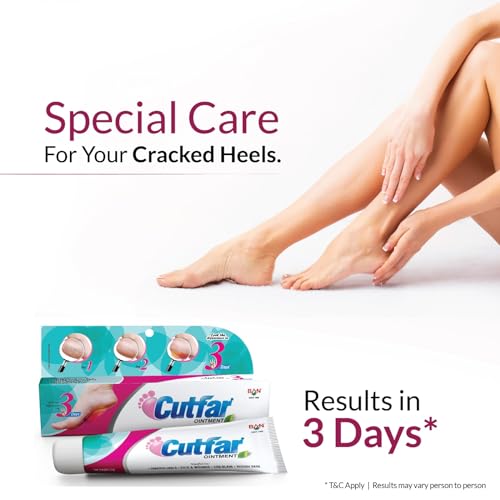 Image of Ban Labs Cutfar Ointment 25g (Pack of 2) | Cracked Heel Repair Cream | Foot Care Ointment for Dry Rough Skin, Cuts & Painful Heels | Winter Foot Care Deep Moisturizing Heel Care | Softens Hard Skin