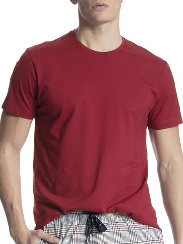 CALIDA Remix Basic Sleep T-Shirt Homme respirant en pur coton doux