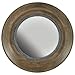 Capital Lighting 730204MM 31.5 Inch Round Decorative Mirror, Washed Wood/Iron Finish