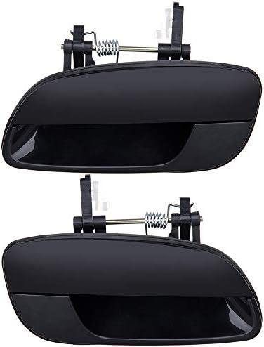 ECCPP Exterior Door Handles - Pair For 2005-2010 Kia Sportage, Rear Driver & Passenger Side, Smooth Black