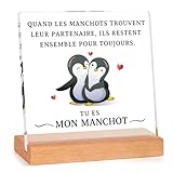 Mvyc Cadeau Couple Original - Plaque Acrylique Tu es Mon Manchot avec...
