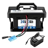 Mihobatt 24V 7Ah LiFePO4 Deep Cycle Rechargeable Battery with 2A Fast Charger, Long-Lasting Power for Ride-On Cars and Dynacraft Realtree UTVs