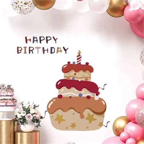 Vinilo decorativo de cumpleaños con pastel 21.84x31.7 in miniatura 7