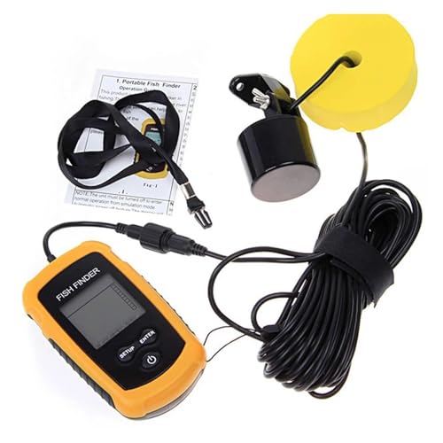 SDSKZOZP Sonda de 100 m for Pesca submarina, con Cobertura 45 Grados, transductor Alarma y ecosonda, for en Lagos Mares(TL88E Fish Finders)