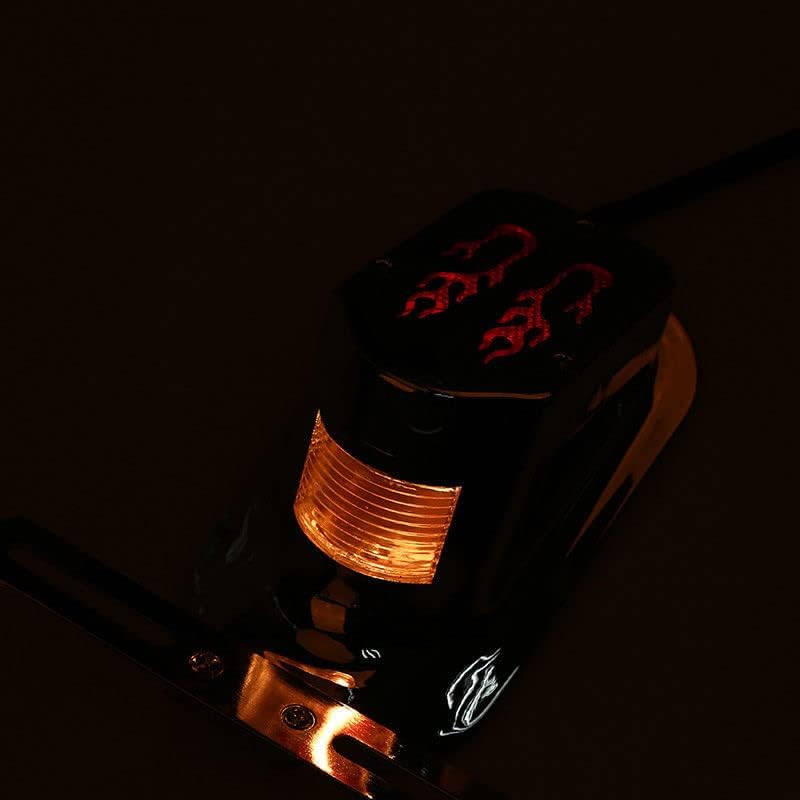 Miniatura 2 de HTTMT Flame Fire - Luz trasera de freno compatible con H-D Cafe Racer Bobber Chrome USA