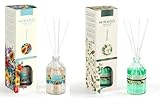 PCMOVILES Mikado Ambientador TROPIC PAPAYA Y GREEN TEA 100 ml – Pack de 2 Unidades – Aroma Fresco y Natural – Difusor de Varillas para Casa, Oficina y Armario